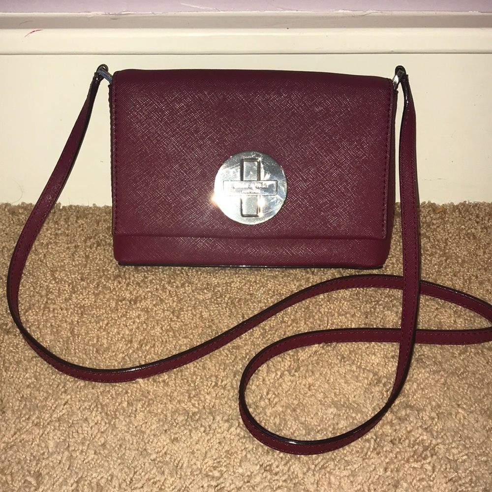 Kate Spade Small Maroon Crossbody Bag
